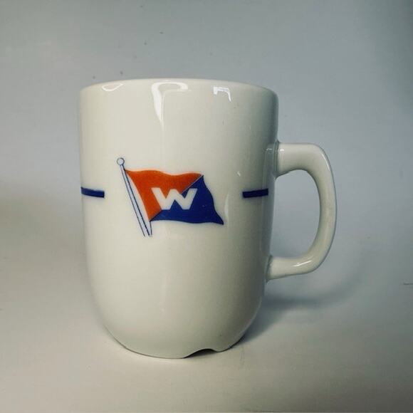 Porsgrund Porcelain Norway 65, Mini Expresso Coffee Cup/Mug White Nautical Flag - Picture 11 of 16